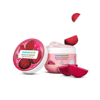 Mamaearth Beetroot Hydraful Light Gel Moisturizer with Beetroot & HA for Hydrated Pink Glow 200g| Long-lasting, Nonsticky Hydration| Oil-free, Lightweight, Quick-absorbing| Free from Harmful Chemicals