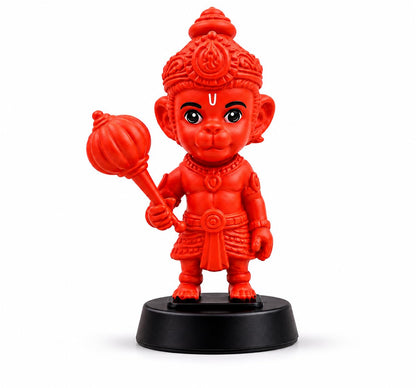 B.R STORE Kesri Hanuman Idol for Home Dcor & Pooja | Bajrangbali Murti with Orange Finish | Spiritual Statue for Temple, Office, Car Dashboard & Gift (kesri Hanuman)