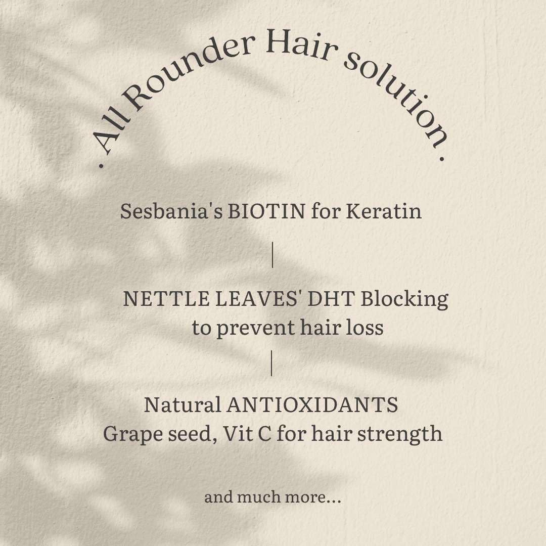 Zephivo Earthful Biotin for Hair Growth, Supplement for men & women with Vitamic C for Strong & Shinier Hair, 100% Plant Based, DHT Blocker for Improved Hair Strength and Quality, Anti Hairfall, 30 Capsules