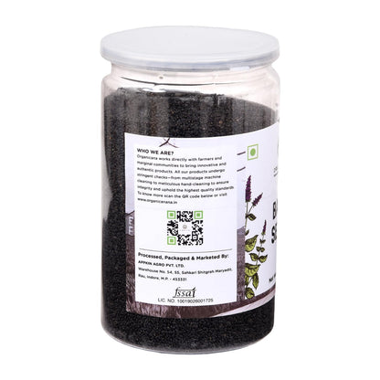 Organicana Basil Seeds 500gm (Pack of 1) Sabja Seeds - Beat the Summer Heat Nutrient-Rich, Pure Basil Seeds For Healthy Drinks, Smoothies, And Recipes Tukmaria Seeds for Weight Management