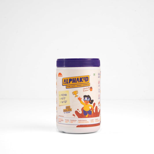 Alphakid supplement container on a white background