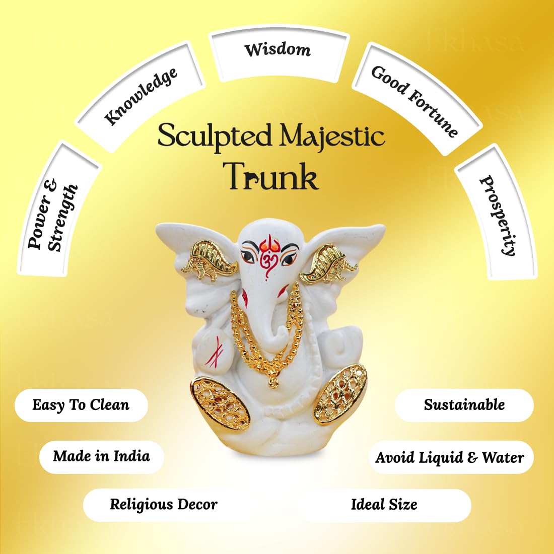 Ganpati Idol in Small Temple for Car Dashboard | Ganesha Mantapa Mandir for Gift | Vinayaka Idols for Home Decor | Ganesha Idol with Mandir for Office Desk Or Pooja Room | Car Ganesha Idols