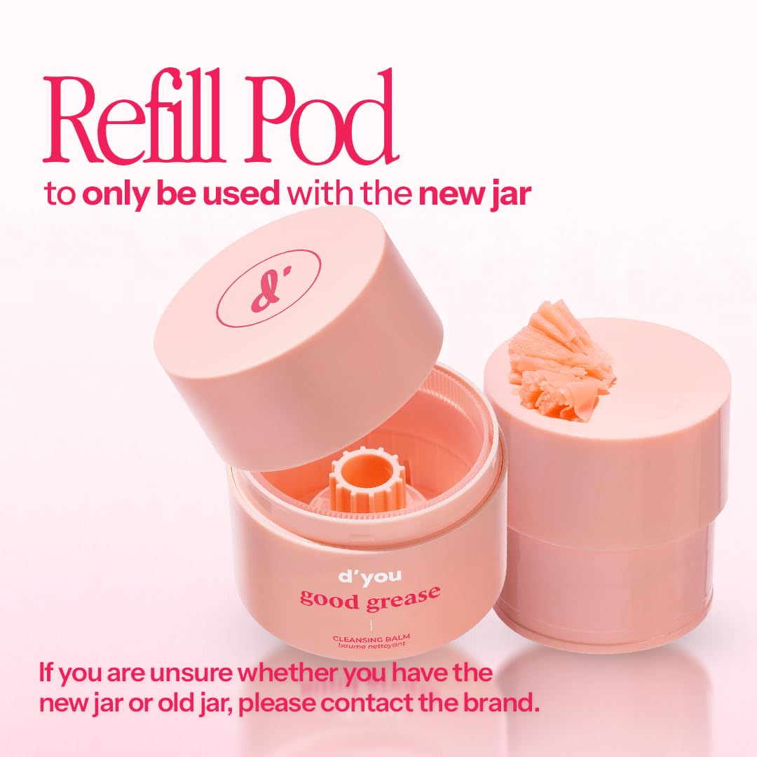 d’you Good Grease Refill | Buttery Cleansing Balm 50 ml Cleanses Makeup, SPF & Grime – Balm-to-Oil Deep Cleanser, Refillable Jar, Vegan & Gentle on Barrier
