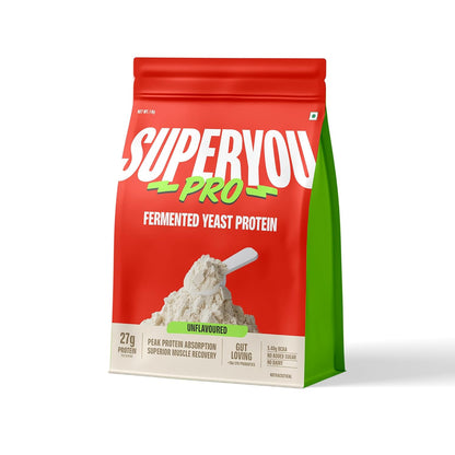 SuperYou Pro fermented yeast protein package on a white background