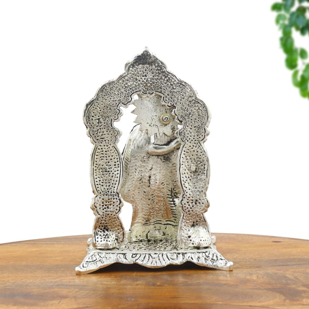Silver Plated Radha Krishna Idol on Decorative Chowki with Premium Velvet Gift Box for Gifting with 1 Year Warranty