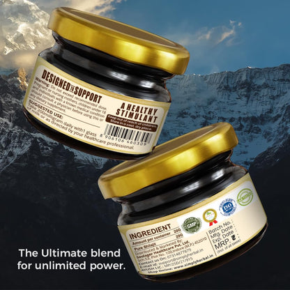 Simply Herbal Natural Divya Himalayan Raw Shilajit/Shilajeet Resin 20g | Improve Strength & Stamina for Men & Women | Performance Booster for Endurance & Stamina | 100% Pure Shilajit Resin