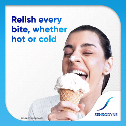 Sensodyne Toothpaste Fresh Gel | Daily Sensitivity Relief Tooth Paste Pack of 1 - 75gm | Dentist Recommended | Everyday Use Paste, Fresh Breath, Fights Tooth Decay, Maintain Healthy Gums