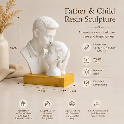 CraftVatika Gift for Father Son Statue Showpiece, Father Son Gift, Home Decor Items, House Warming Gifts Father's Day Birthday Gift for Man Dad Papa Daddy, Gifts for Him