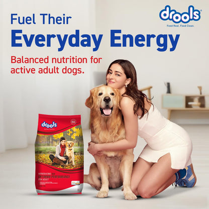 Drools Adult Dry Dog Food 10kg | Chicken Flavour | Optimum Protein & Energy Ratio | High-Grade Protein with Vitamins & Minerals | Easily Digestible for Optimum Performance
