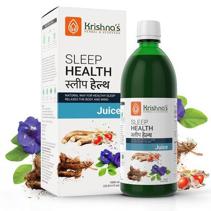KRISHNA'S HERBAL & AYURVEDA Sleep Health Juice 1000 ml | For healthy sleep cycle | Restores sleep Naturally | Manage anxiety & stress
