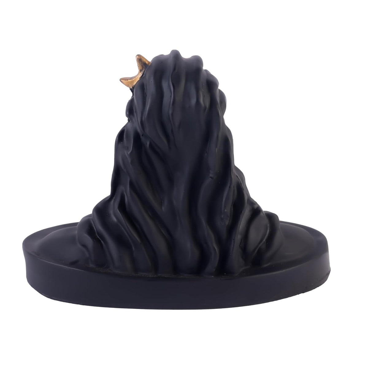 4.7 Inch Adiyogi Shiva Idol | Black Finish Mahadev Best Statue with Golden Accents for Home Temple, Mandir, Meditation Room, Office Desk & Car Dashboard | Yoga Décor & Gifting