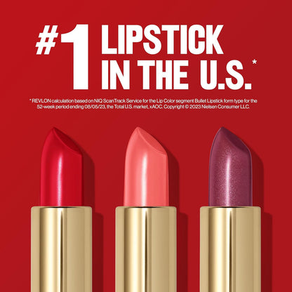 REVLON Super Lustrous Creme Lipstick, 80% Conditioning Ingredients, intance color, Waterproof, Long-Lasting, 100% Vegan Lipstick, Chocolate Velvet, 4.25 gm