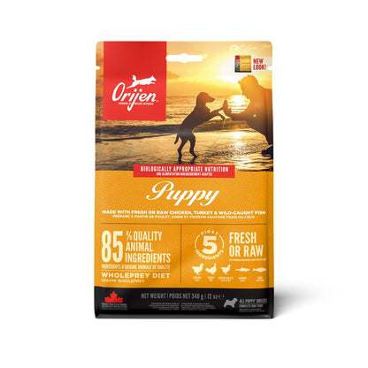 ORIJEN Puppy Dry Dog Food, Grain Free Dry Dog Food for Puppies, Fresh or Raw Ingredients, 340 gm
