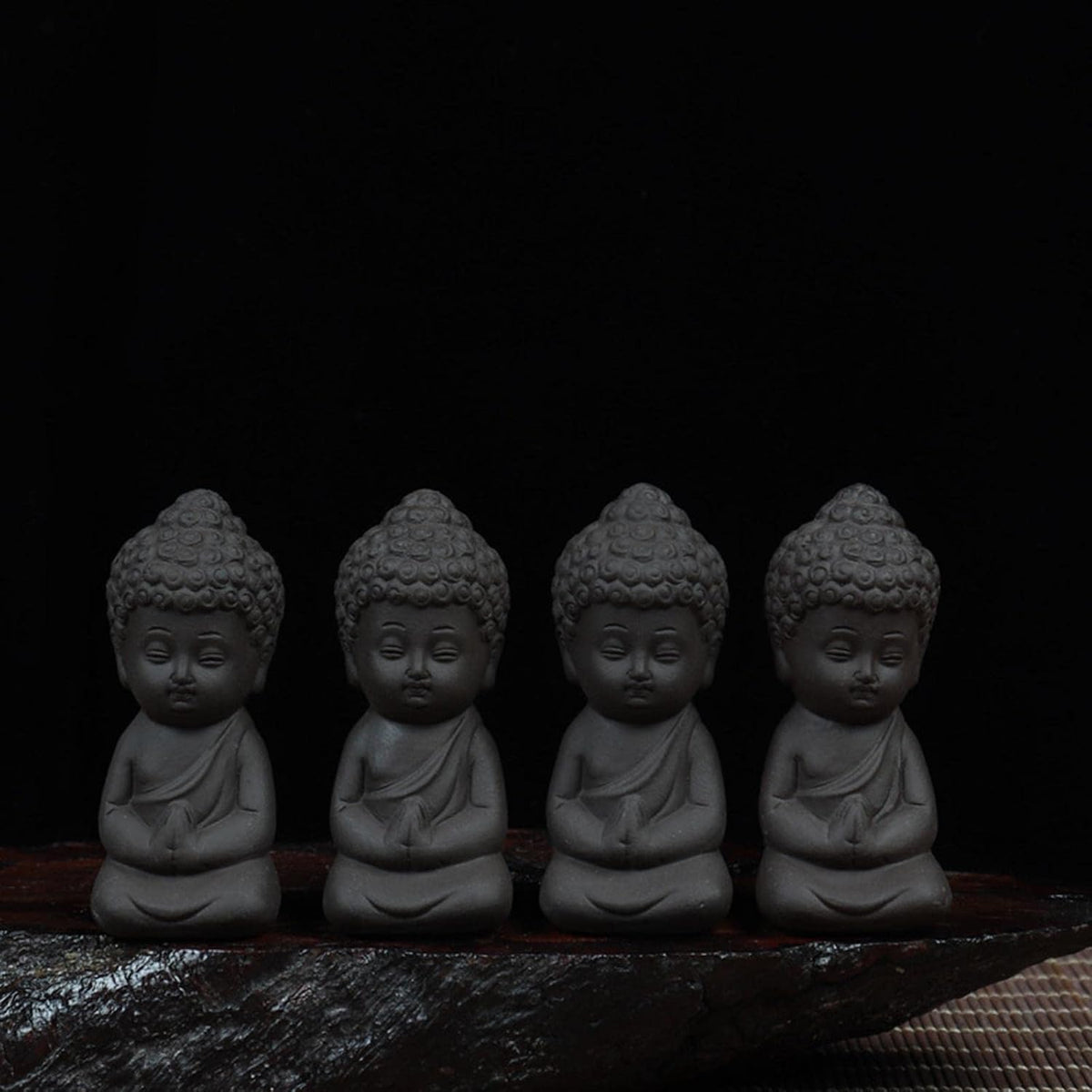 Small Buddha Black Pottery Tea Pet Ornaments for Car Interior Table Home & Kitchen|Home & Décor|Decorative Accessories|Idols & Figurines