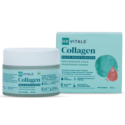 HK VITALS by HealthKart Collagen Moisturizer for Face (50ml) | With Hyaluronic Acid, Stimulates Collagen Production | Reduces Signs of Ageing & Nourishes Skin | All Skin Types