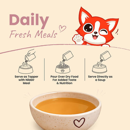 Nootie Nibblr Chicken Bone Broth (100ml)- Hydrating Meal Topper for Cat