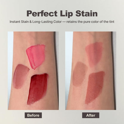 DINTO Blur-Glowy Lip Tint (218 Memento Mori 3.5g) Hydrating Glossy Korean Lip Tint, Glass Shine Finish, Lightweight Non-Sticky Long Lasting Lip Stain, Moisturizing Lip Color, Vegan & Cruelty-Free