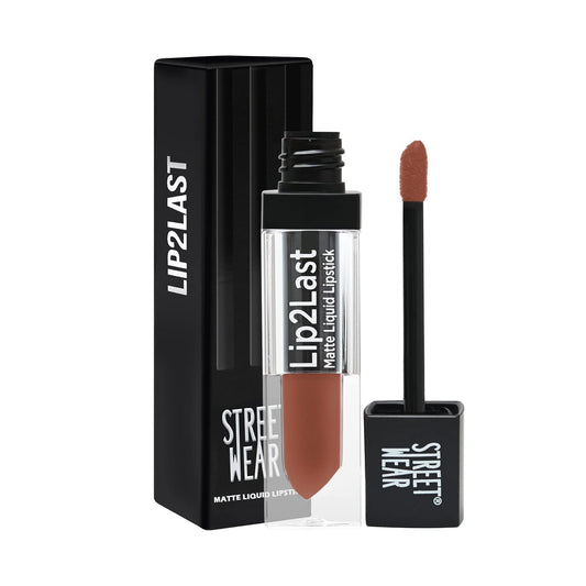 Street Wear Lip2Last Matte Liquid Lipstick - Freaking Chocolate (Brown) 5ml Enriched With Vitamin E Lasts AM To PM!