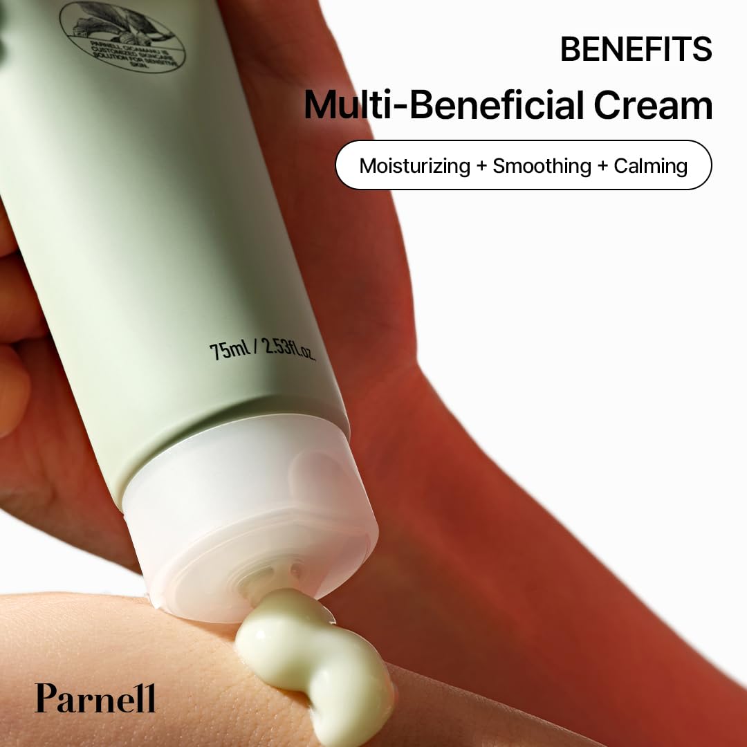 Parnell Cicamanu Gel Cream (75ml) Soothing Korean Gel Moisturizer With Centella Asiatica, Ceramide & Manuka Honey For Deep Hydration, Redness Relief & Skin Barrier Repair, Lightweight Face Cream for Sensitive Skin