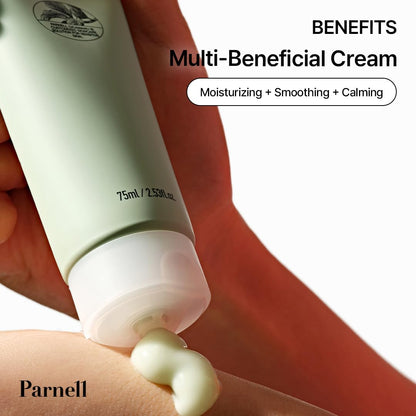 Parnell Cicamanu Gel Cream (75ml) Soothing Korean Gel Moisturizer With Centella Asiatica, Ceramide & Manuka Honey For Deep Hydration, Redness Relief & Skin Barrier Repair, Lightweight Face Cream for Sensitive Skin