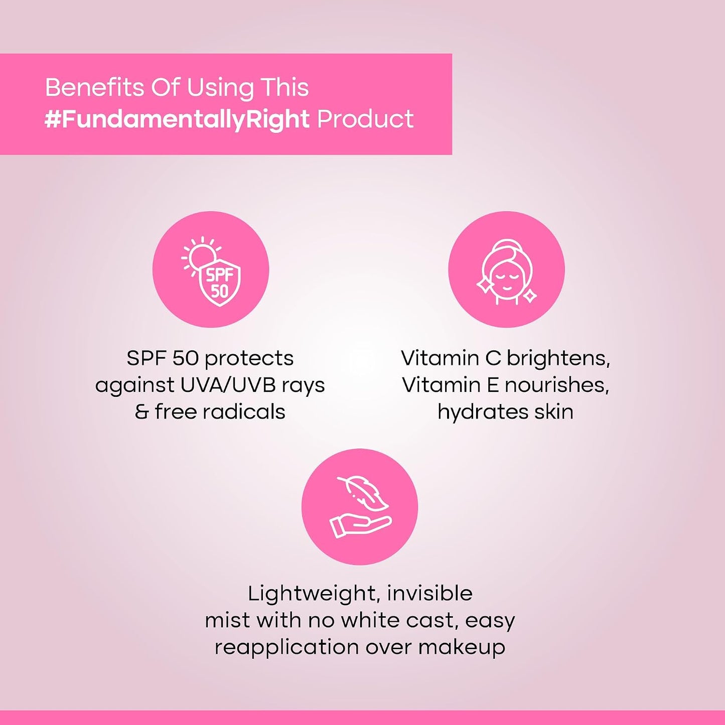 NEOLAYR Lite Invisible Mist Sunscreen SPF 50 | Weightless Spray with Vitamin C & E | Broad Spectrum UVA/UVB Protection | Hydrating & Refreshing
