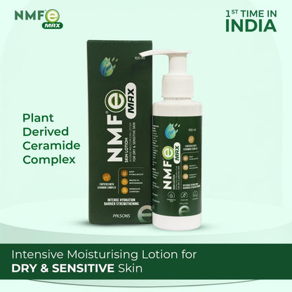 NMFe Max Skin lotion with Ceramide Complex For Severe Dry Skin| For Barrier Repair Deep Hydration | Gives Immediate Comfort |Shea butter & Vit E | For Dry & Sensitive Skin | Dermatologically Tested | 100 Ml