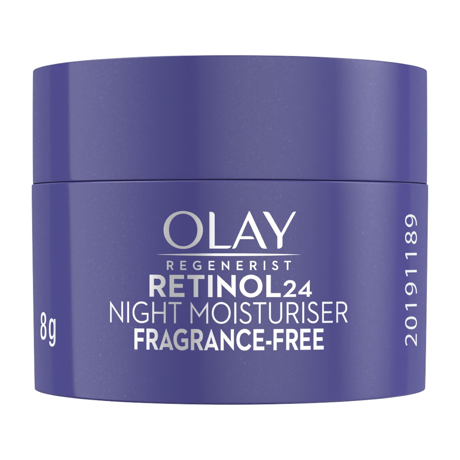 Olay Regenerist Retinol24 Night Moisturizer jar on a white background