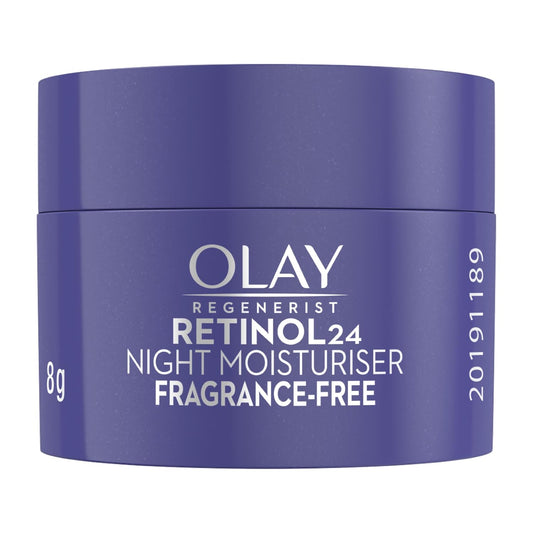 Olay Regenerist Retinol24 Night Moisturizer jar on a white background