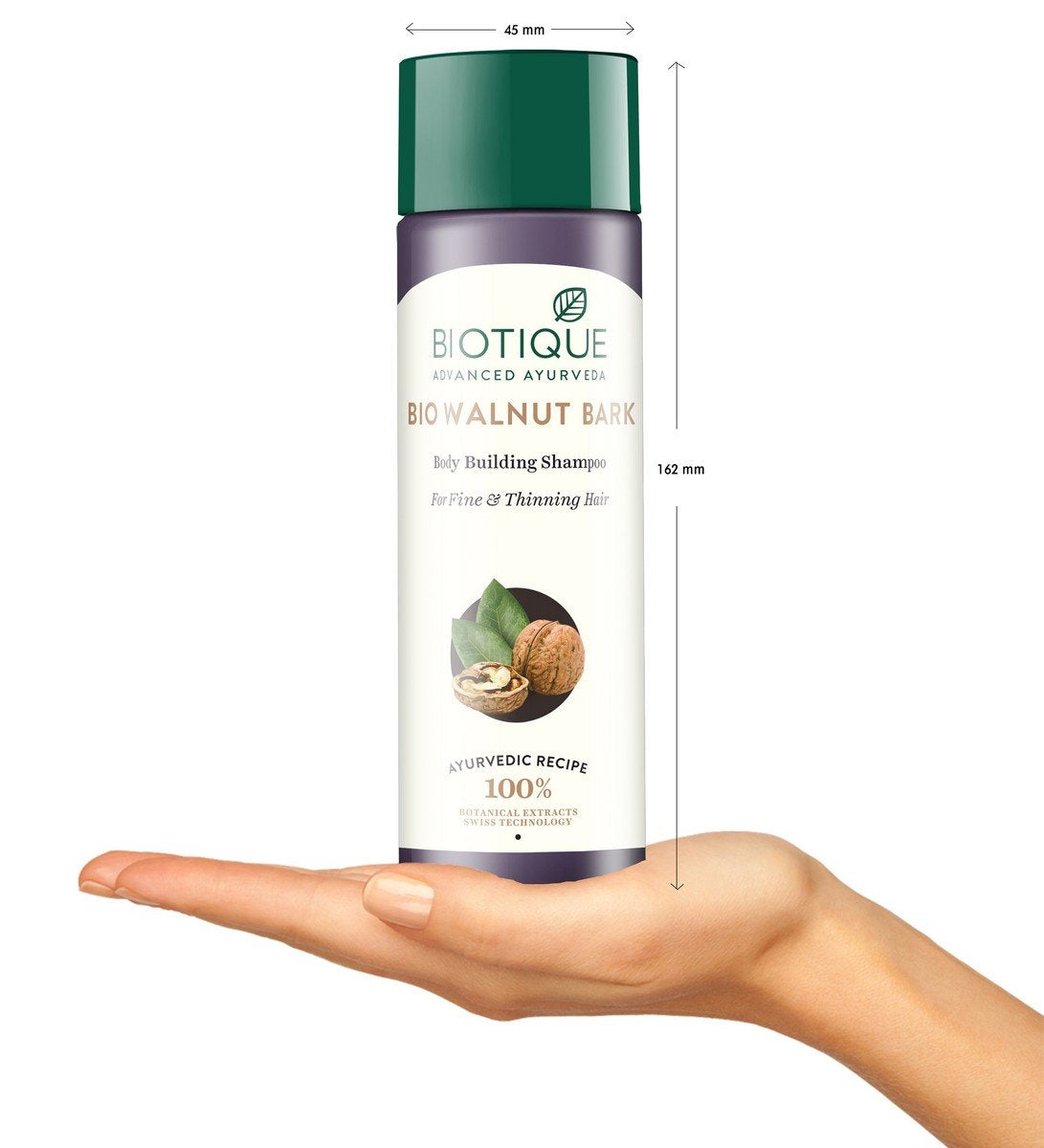 Biotique Bio Walnut Bark Fresh Lift Body Building Shampoo For Fine & Thinning Hair, 190Ml & Biotique Bio Thyme Volume Conditioner for Fine and Thinning Hair, 180ml