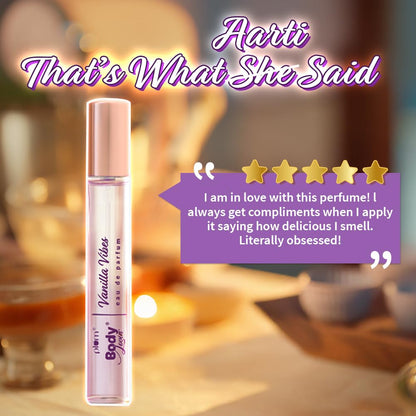 Plum BodyLovin' Vanilla Vibes Perfume | Long Lasting & Premium Warm Fragrance | Luxury Perfume For Women | Sweet, Warm & Irresistible Notes of Vanilla | Travel Friendly | High On Fun | 15ml