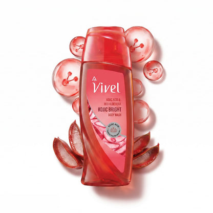 Vivel Kojic Bright Body Wash 200ml|With Kojic Acid & Red Aloe Vera |De tan for Even Toned Skin | Dermatologist Recommended | No Paraben | For Men & Women