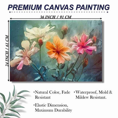 Unframed Rolled Art Print||Abstract Floral Art Canvas Wall Art Print for Home Décor And Office||Unframed canvas Painting For Wall decor||Home wall and Office Interior CR-121