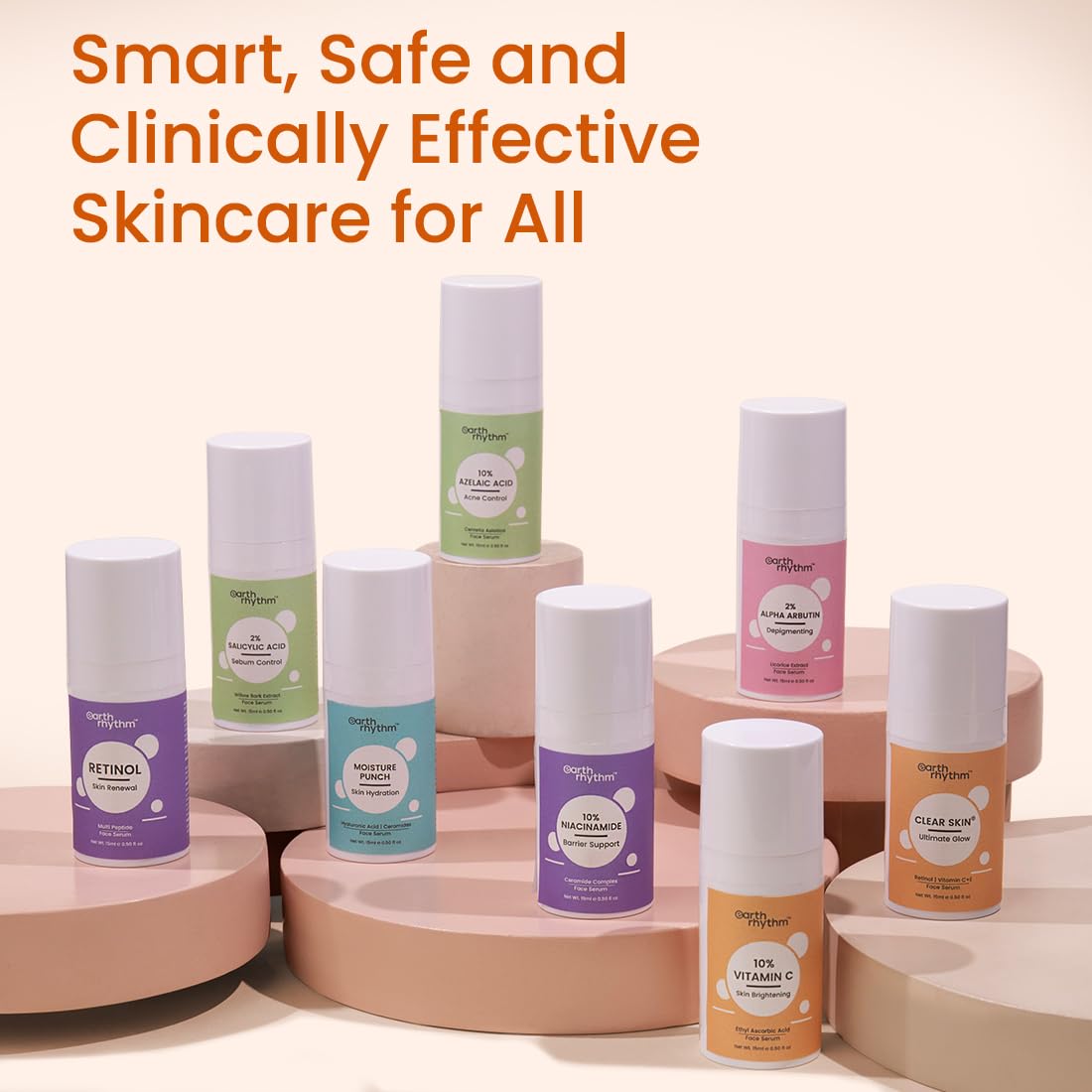 Earth Rhythm 10% Vitamin C Serum for Glowing & Brightens Skin, Provides Glow, Hydrates Skin - 15ml