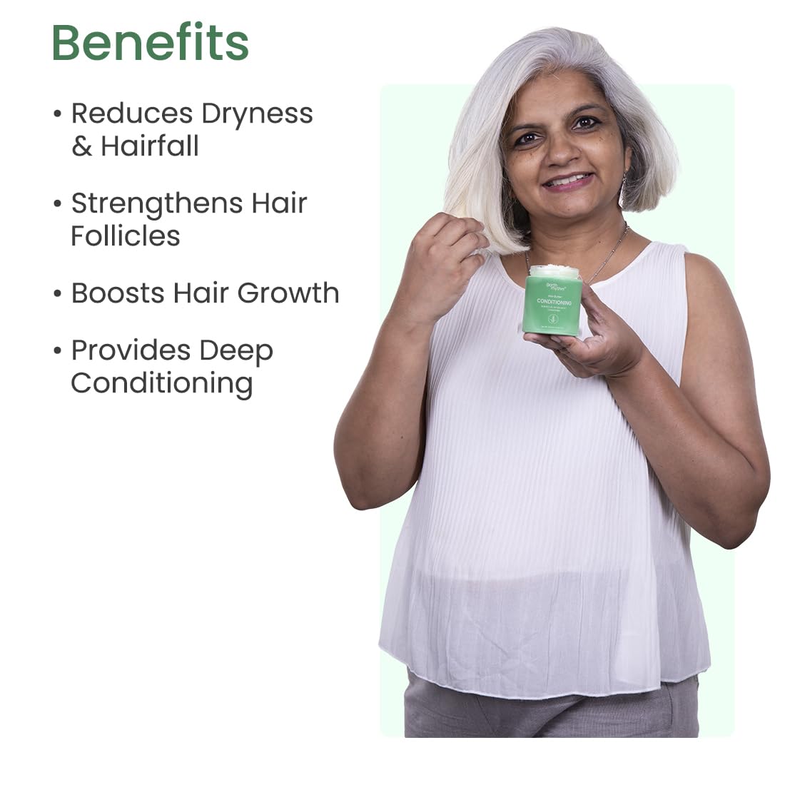 Earth Rhythm Hair Butter with Hibiscus, Shikkakai & Tamarind Extract |Strengthens Hair Follicles, Prevent Split Ends, Makes Hair Silky & Smooth - 100ml
