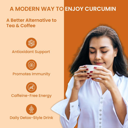 ZEROHARM Curcumin Granules from Turmeric | Easy-Mix Golden Wellness Drink for Immunity & Skin Health | Highly Bioavailable | No Mess, No Powder | Tea & Coffee Alternative for Men & Women | 100 Grams