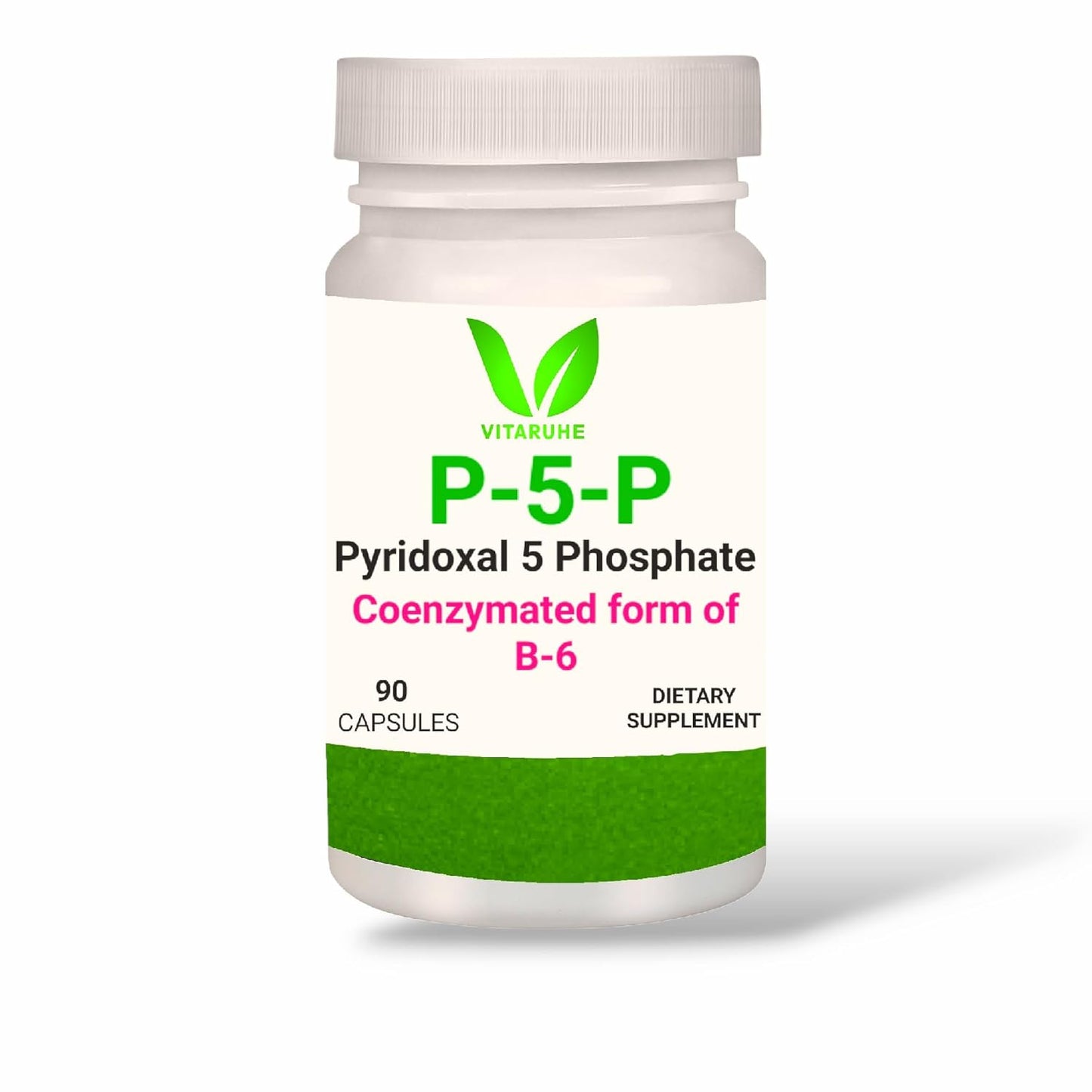 Vitaruhe Vitamin B6 (P5P) - Bioactive Vitamin B-6 for Energy, Nerve Health, Cardiovascular Support, Mood Enhancement- 90 Capsules