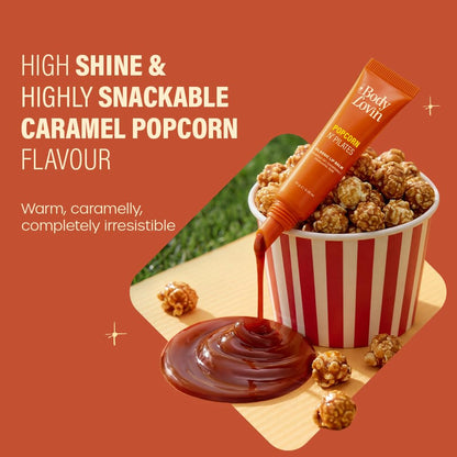 Plum BodyLovin’ Popcorn N' Pilates Glassic Lip Balm | Caramel Brown Gloss Tint | Hydrating Lip Balm with Hazelnut Oil, Ceramides & Hyaluronic Acid | Moisturizes Dry & Chapped Lips | 10 g
