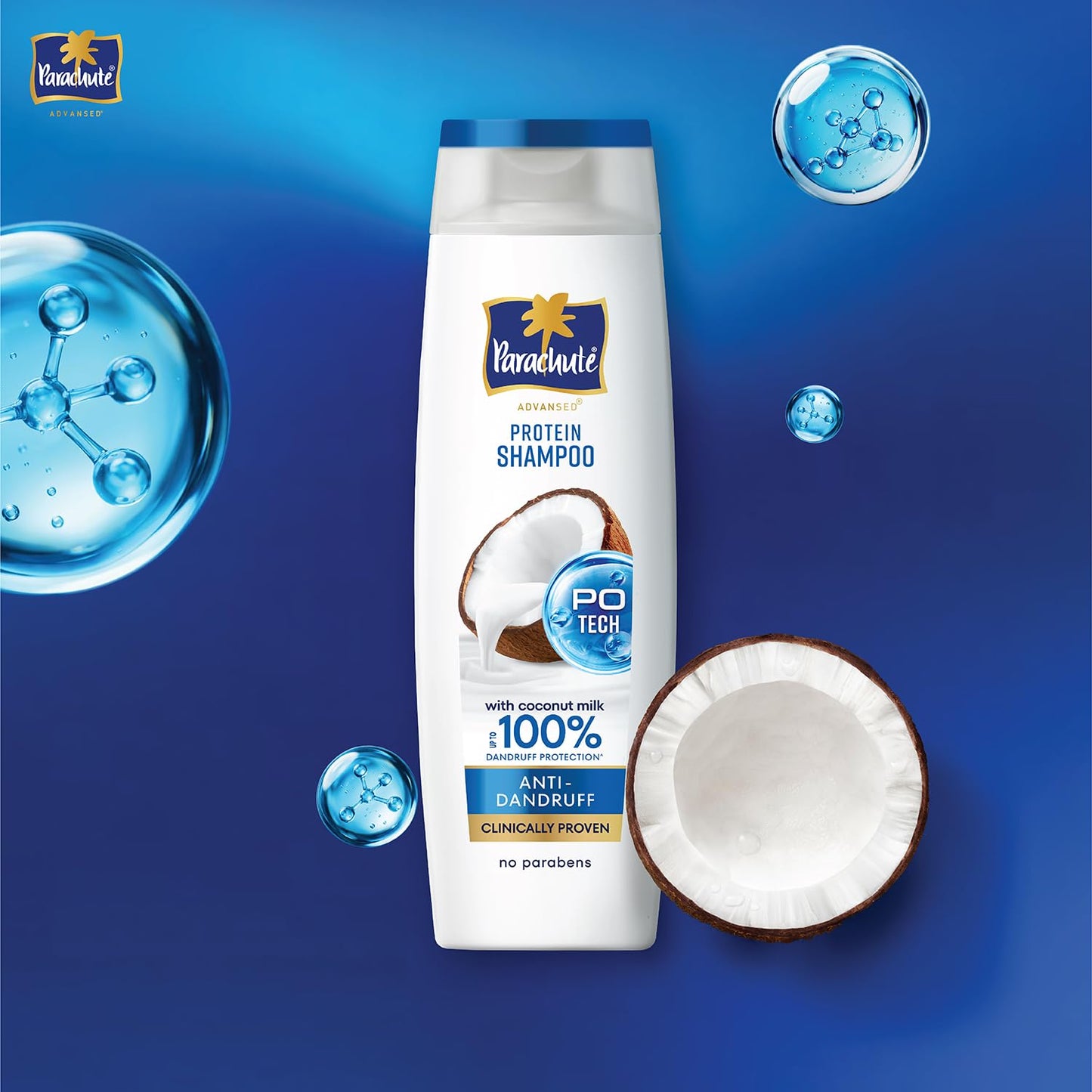 Parachute Advansed Anti-Dandruff Shampoo with Coconut Milk & PO Tech | Up to 100% Dandruff protection | for Strong Healthy Scalp | Paraben free | For Men & Women | 1.2L