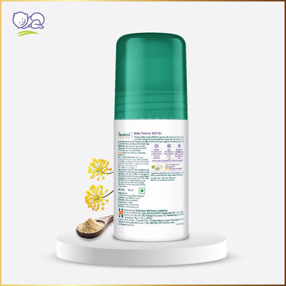 Himalaya Baby Tummy Roll On (40ml) with 5 Natural Oils including Hing, Saunf, Cardamom | Eases Tummy Discomfort & Indigestion | Pediatrician Tested | Clinically Tested