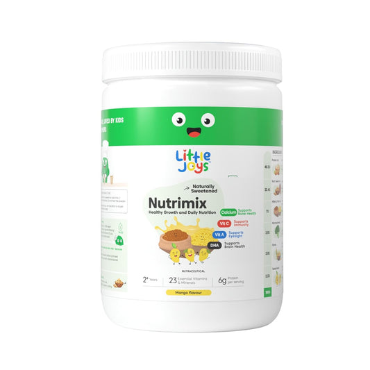Little Joys Mango Nutrimix Powder 350g| 2-6 Years | with Ragi, Bajra, Almonds & Oats | 23 Vitamins & Minerals | Naturally Sweetened | 6g protein per serving | Supports Healthy Growth & Boosts Immunity