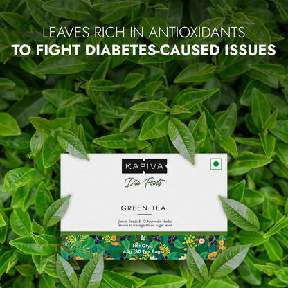 Kapiva Dia Foods Green Tea for Blood Sugar Care | Jamun, Gudmar, Methi, & 10 More