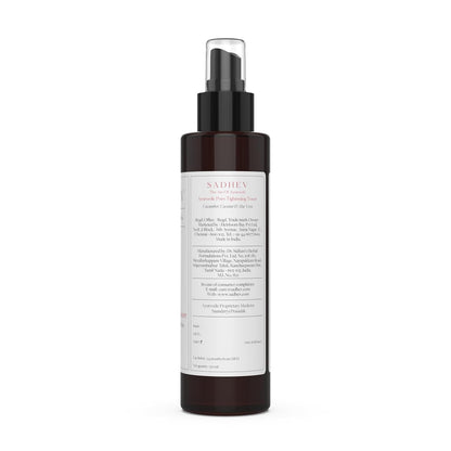 Sadhev Ayurvedic Pore Tightening Toner For Smooth, Soft Texture Skin With Cucumber, Cococut and Aloe Vera