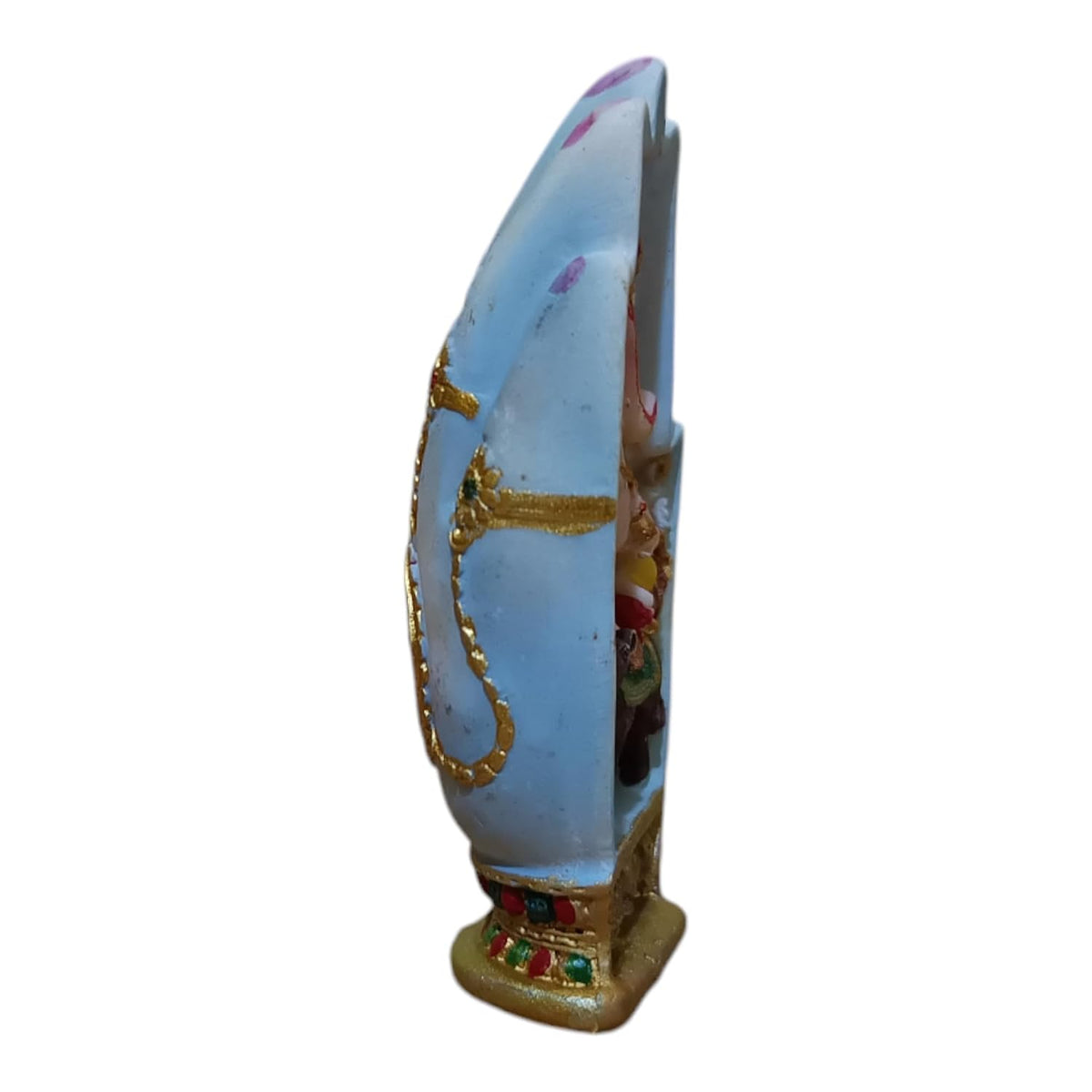 Ganesha Ganesh Ganpati Gajanan Statue Idol Murti Gift Item Decorative Showpiece Multicolor Polyresin Pack of 1 (B009)