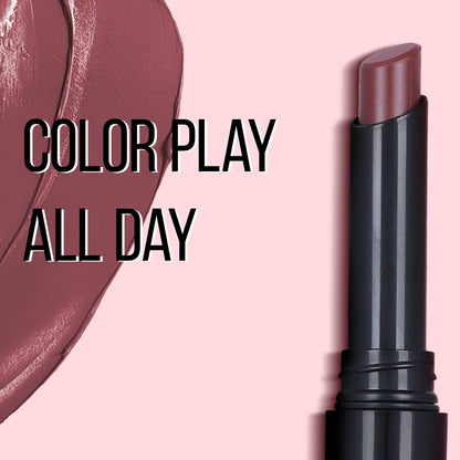 Fashion Colour Play all day Non Transfer Lipstick For Women | Matte Lipstick | Smooth Glide | Waterproof | Longlasting | Paraben-Free Lip Color for All Skin Tones | (Wild Rose, 2gm)