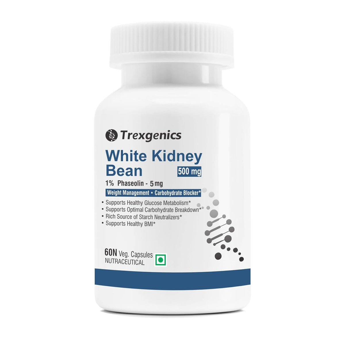 Trexegenics White Kidney Bean supplement bottle on a white background