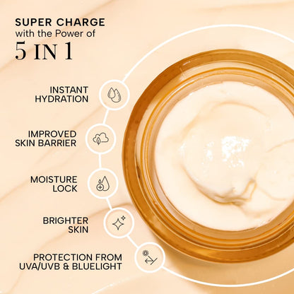 Ras Luxury Oils Super Charge Day Cream with Multivitamin SPF 30 PA++++ Goji Berry & Ceramides | Moisturizer for Glowing Skin with 72HR Hydration | Protection from UVA & UVB | Luxury Skincare