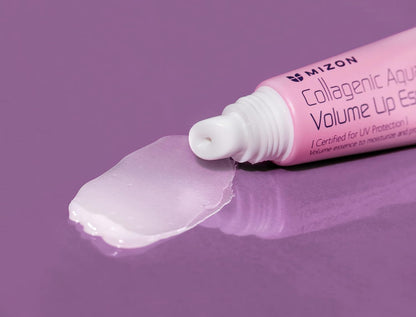 MIZON Collagenic Aqua Volume Lip Essence Treatment with Collagen Korean Lip Balm Moisturizing Soothing UV Protection No Fragrance - 10 ml