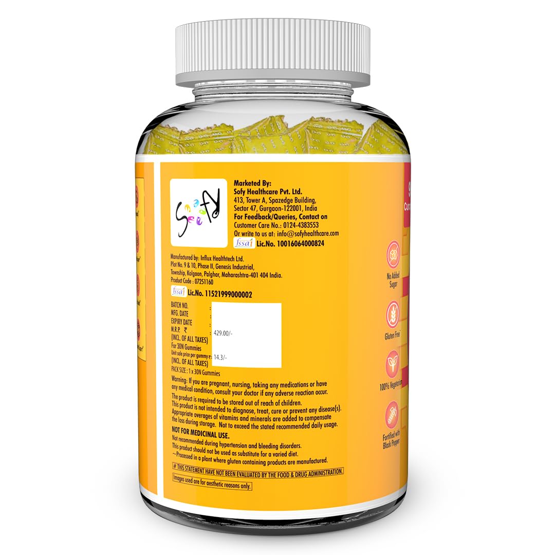 Supplement bottle with yellow label and white cap on a white background