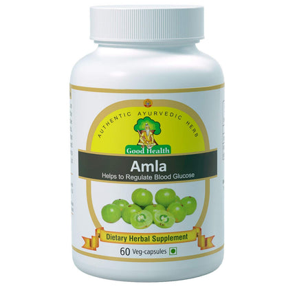 Amla Extracts - Herbal Diabetes Supplement - Helps to Regulate Blood Glucose,  60 Capsule