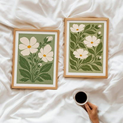 Set of 2 wall art paintings for living room & wall painting for bedroom wall decor - (10x13 Inch framed poster, Paintings for home decor)